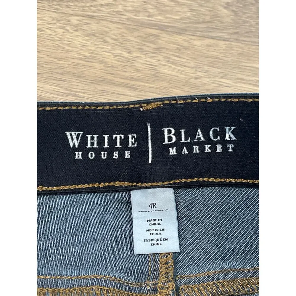 White House Black Market Size 4R Cuffed Skinny Capri Jeans